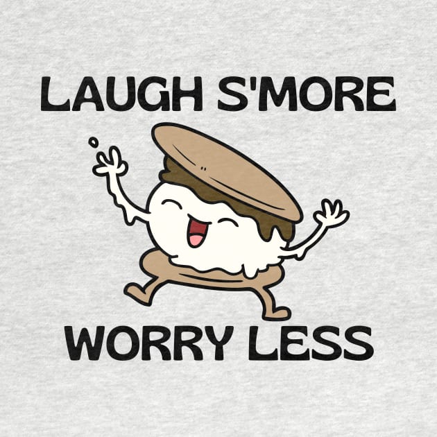 Laugh s’more worry less | Cute Smore Pun by Allthingspunny